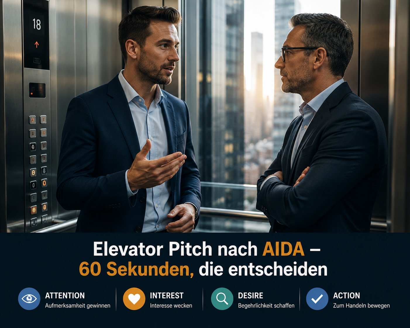 elevator pitch nach AIDA