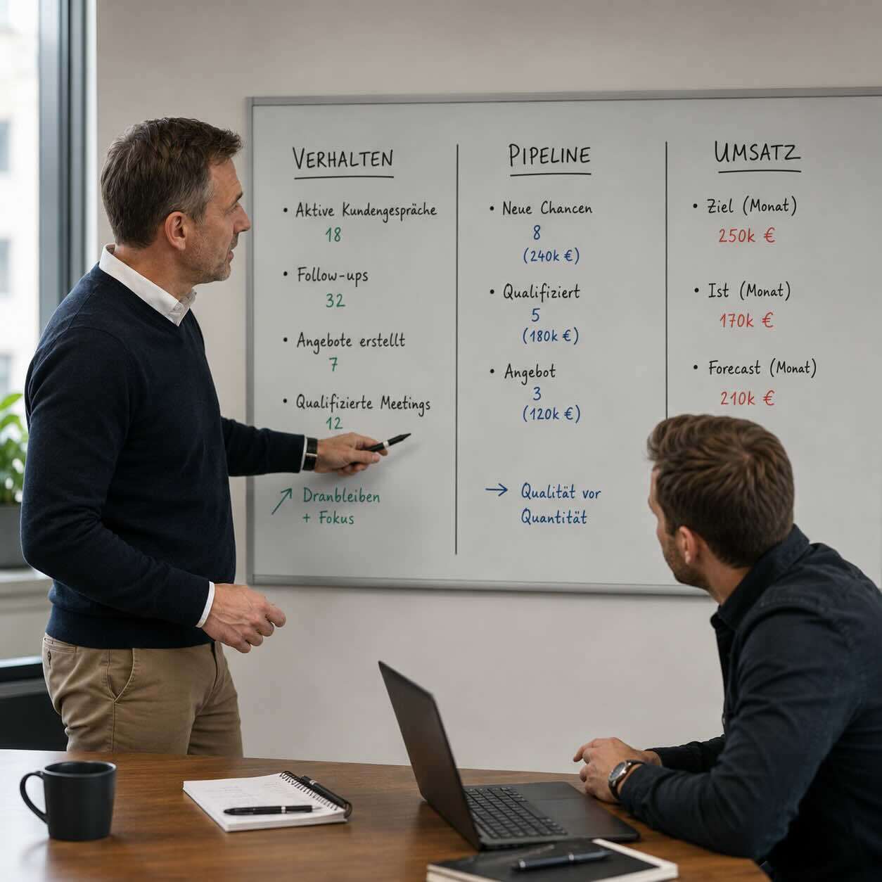 Sales Coaching ROI: Verhalten vor Umsatz messen