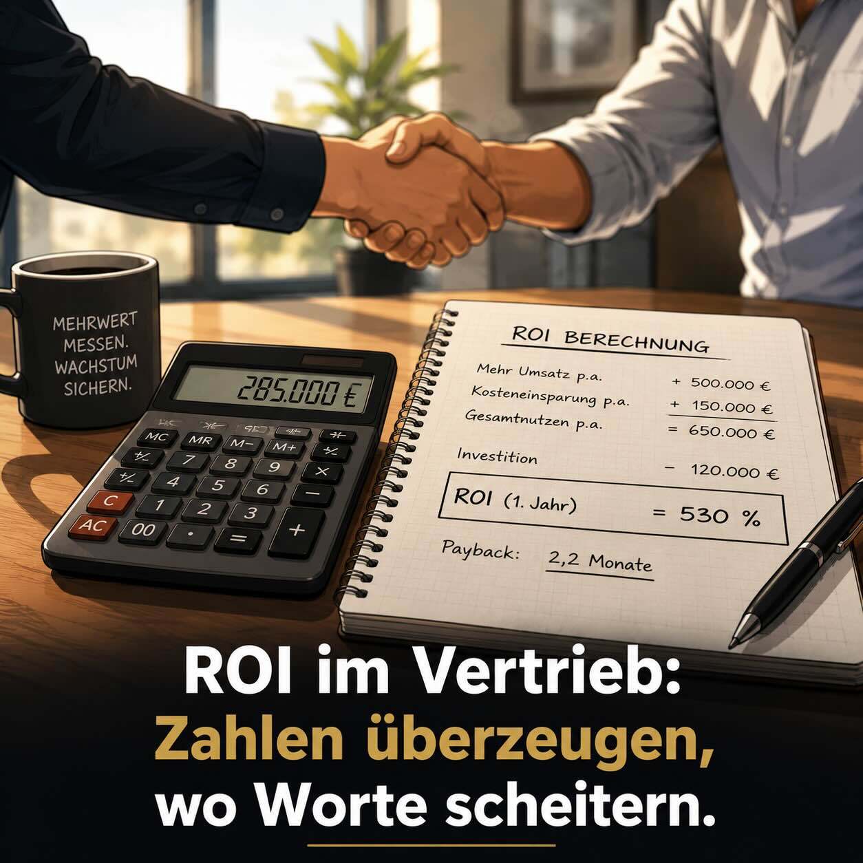 ROI-Kalkulator im Vertrieb: So rechnest du Mehrwert vor