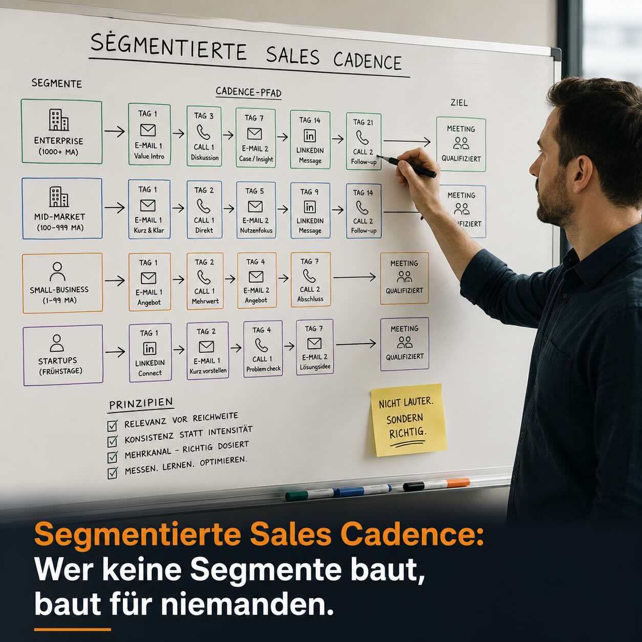 Segmentierte Sales Cadence: Warum eine Cadence für alle scheitert
