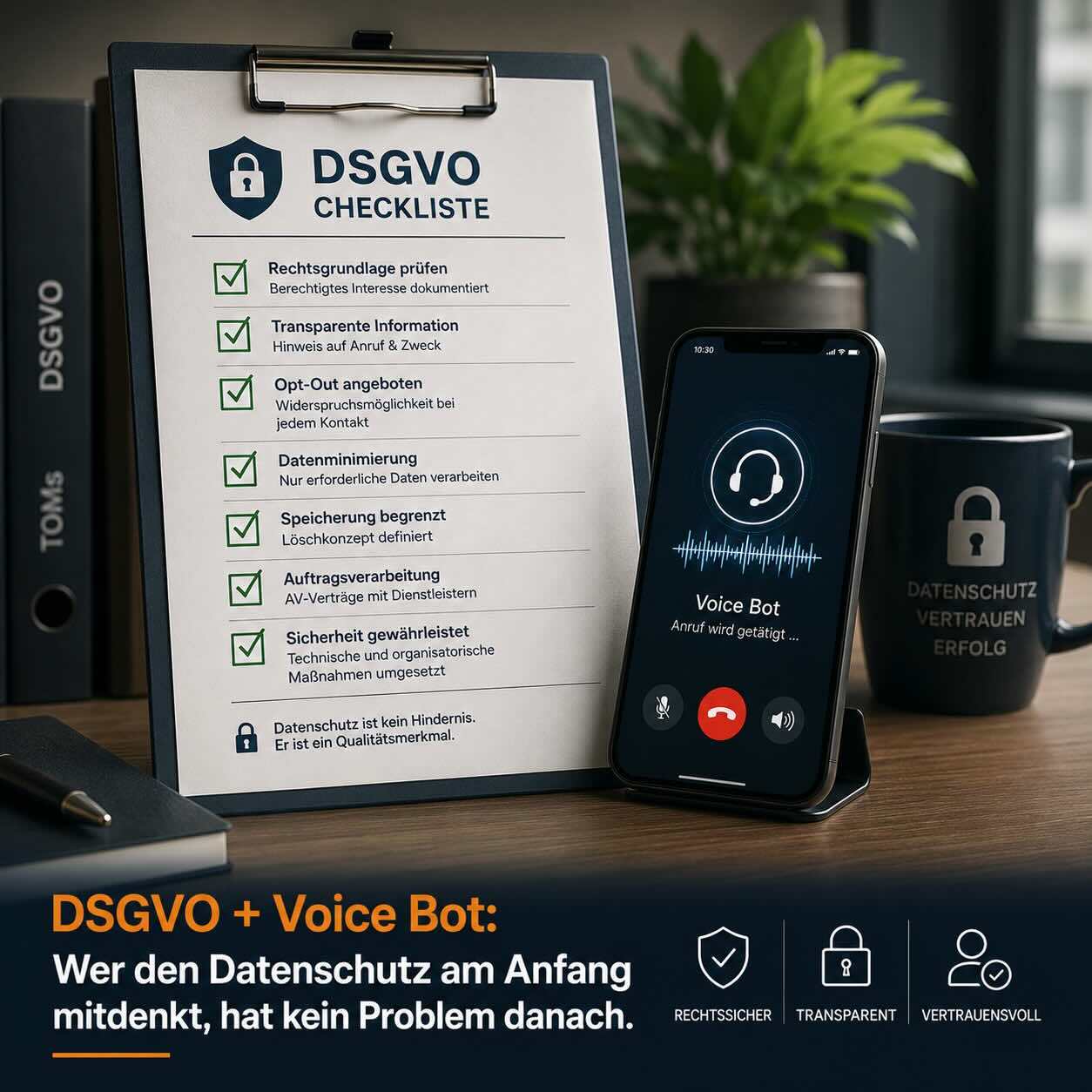 DSGVO-Checkliste für Voice Bots: So setzt du KI-Telefonie rechtskonform auf