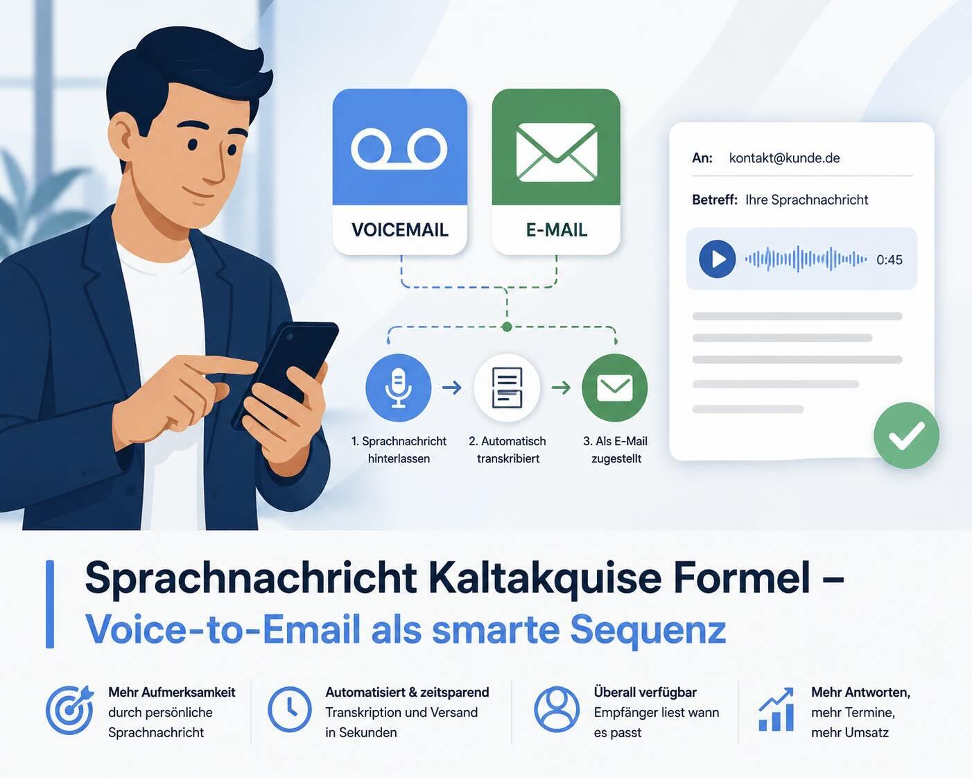 Die Formel für wirksame Sprachnachrichten in der Kaltakquise
